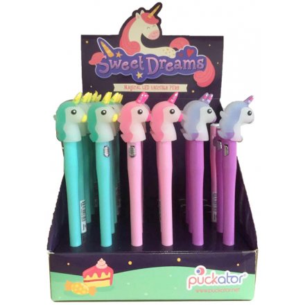 Magical Light Up Unicorn Pens 