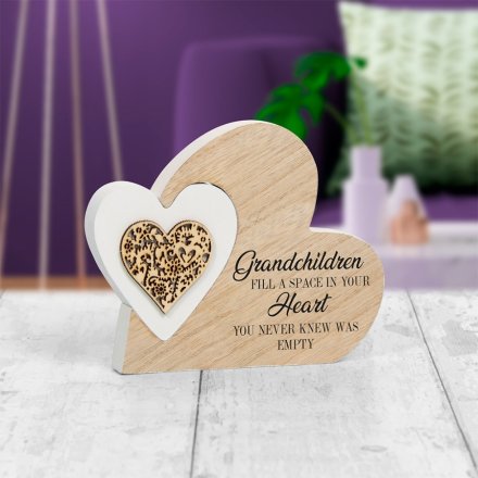 'Space In Your Heart' Natural Toned Side Heart Block 