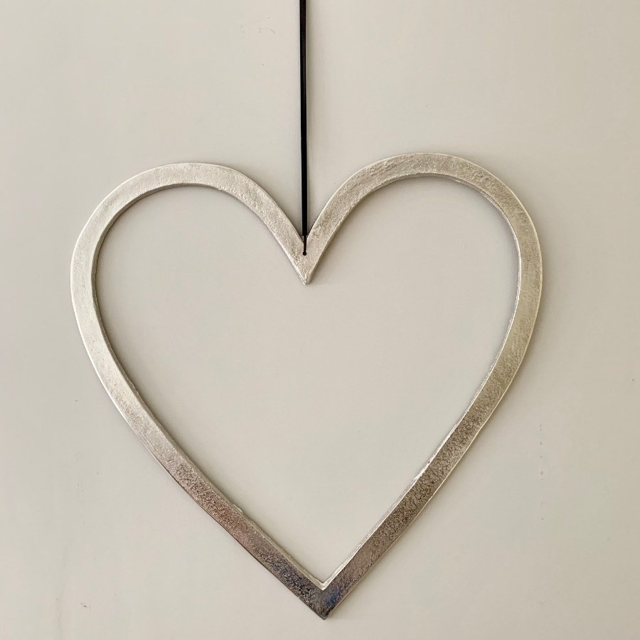 Nickel Heart 40cm Christmas Decorations Hanging Decorations