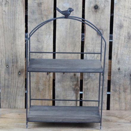 39cm Bird Stand Two Tier 