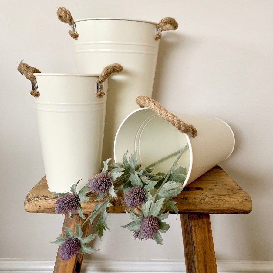 Rustic Cream Vase, 30cm 46944 Homeware / Jugs & Vases