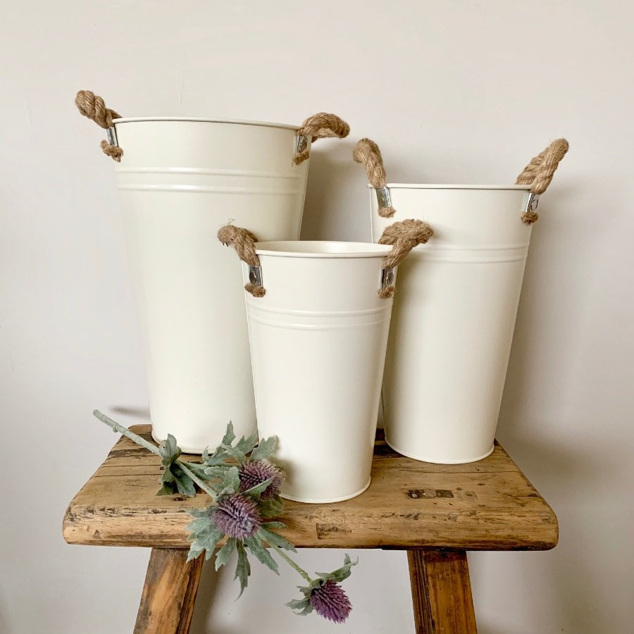 Rustic Cream Vase, 30cm 46944 Homeware / Jugs & Vases