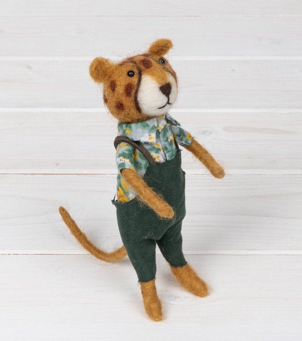 Leopard Felt Figure, 14.5cm | 46948 | Interior Decor / Home Accessories ...