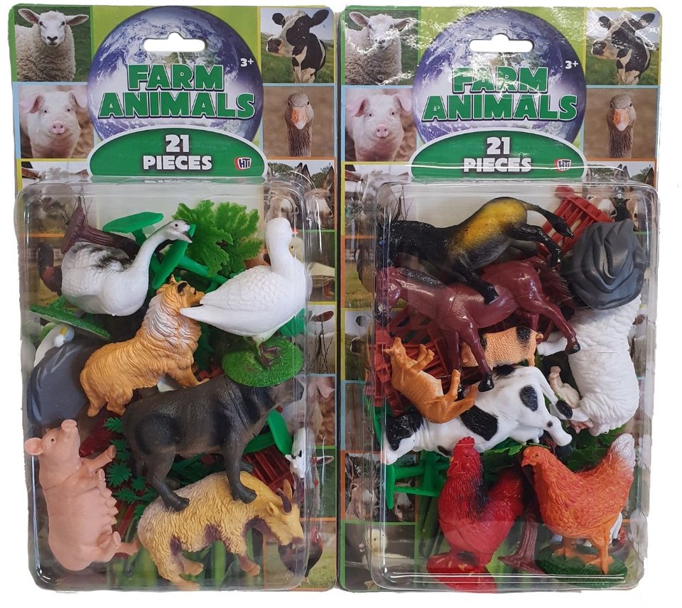 21 Piece Farm Set, 2asst 47010 Children & Baby / Pocket Money Toys