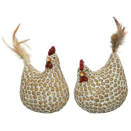 Rustic Decorative Chickens, Large