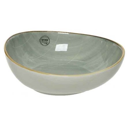 Sage Leaf Porcelain Bowl 