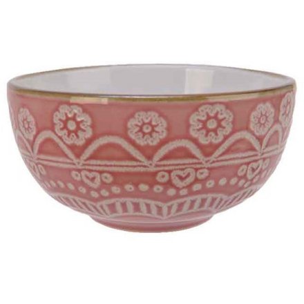 Floral Mandala Small Bowl - Pink