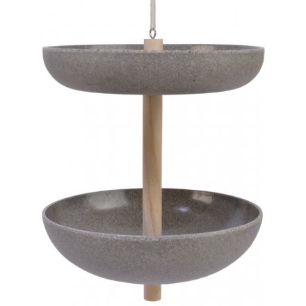 Grey Straw Bird Feeder 47191 Outdoor Living Garden