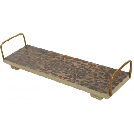 Leopard Wooden Tray