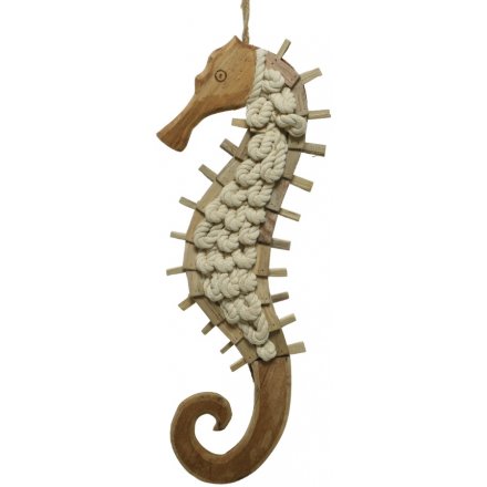 Hanging Driftwood Seahorse 