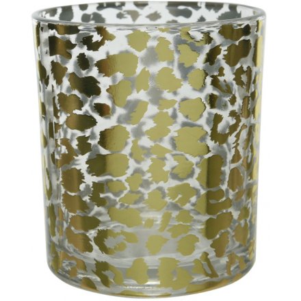 Leopard Spot Candle Pot 