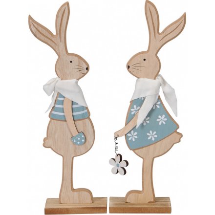 29 cm Wooden Bunny Decoration, 2a
