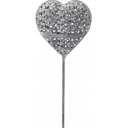 80 cm Floral Heart Stake 