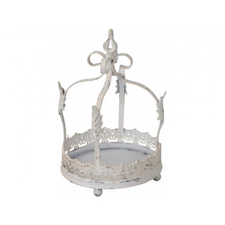 White Decorative Crown, Large, 31 cm