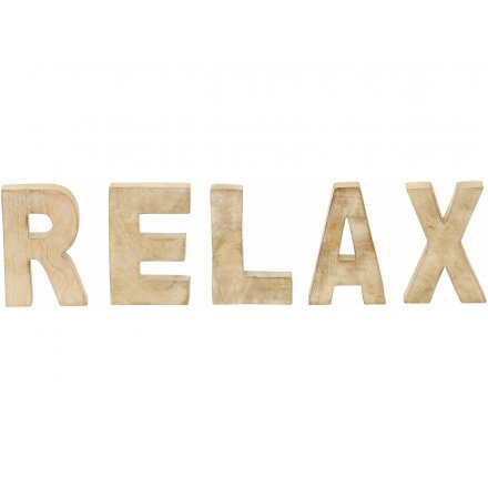 Relax Wooden Letters