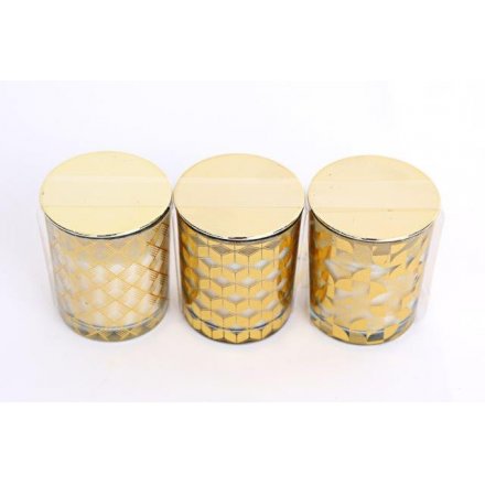 7 cm Small Geometric Gold Scented Candles