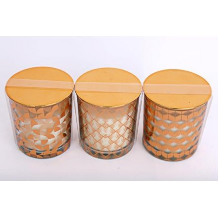 10 cm Geometric Copper Scented Candles