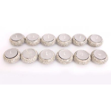 Stone Grey Ceramic T-light Holders 5.5 cm