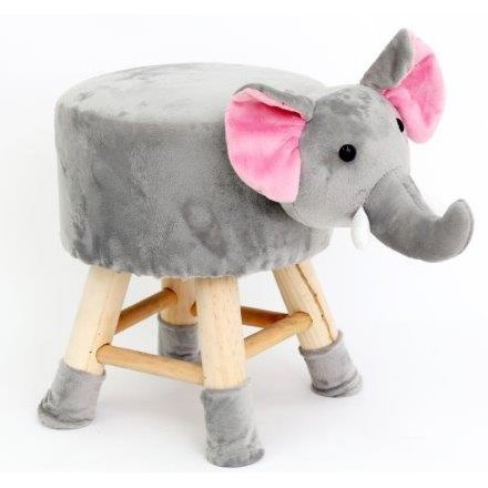 Fabric Elephant Footstool 