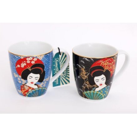 Decorated Geisha Mug 10 cm