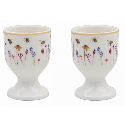 Busy Bees Pair of Ceramic Egg Cups