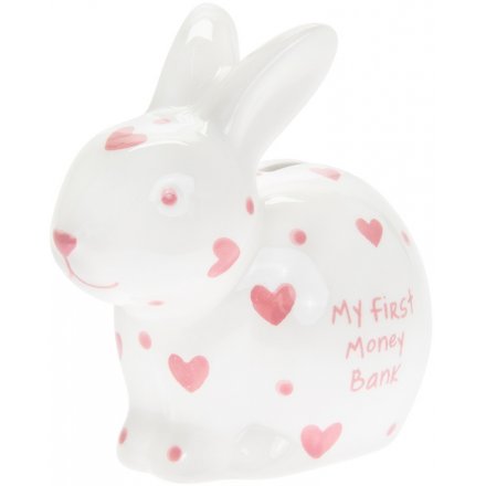 Pink Bunny Money Box 