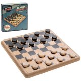 The Retro Games Draughts Set is classically styled and crafted from natural wood.
