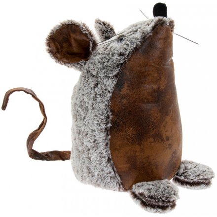 Sitting Mouse Faux Leather Doorstop 