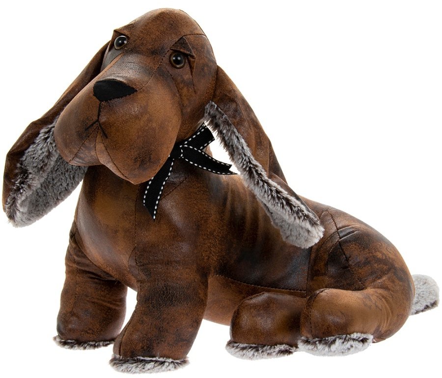 LP45227 / Sitting Faux Leather Dachshund Doorstop 47819 Homeware