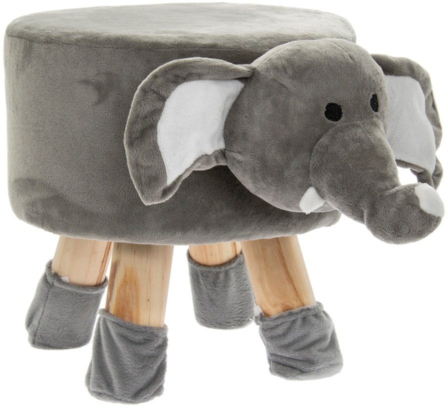 LP44849 / 45 cm Grey Elephant Stool 47830 Kids / Bedroom / Playroom Rosefields