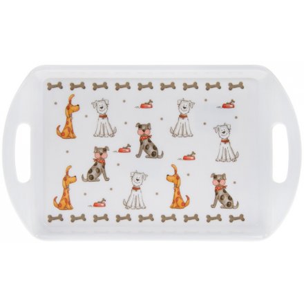 Small Faithful Friends Dog Serving Tray