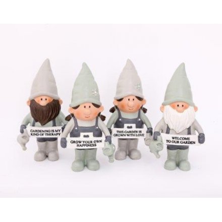 Love Grows Here Novelty Resin Gnomes 15 cm