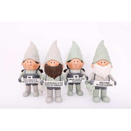 Love Grows Here Novelty Resin Gnomes 25.5 cm