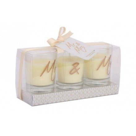 Scented Mr & Mrs Candle Pot Set 