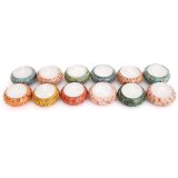 Morroccan design jewel tone Ceramic T-light holders. Includes T-lights