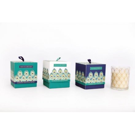 6 x 8 cm Scented Candle Peacock Gift Box 