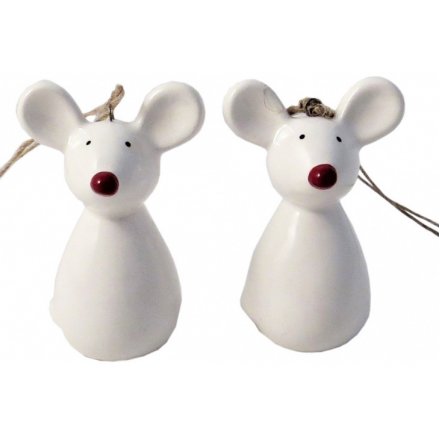 Hanging Ceramic Mouse 6.5 cm
