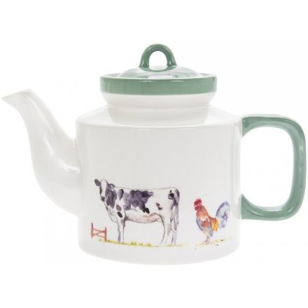 Ceramic Teapot Country Life Farm