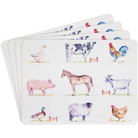 Set of 4 Country Life Farm 29 cm Placemats