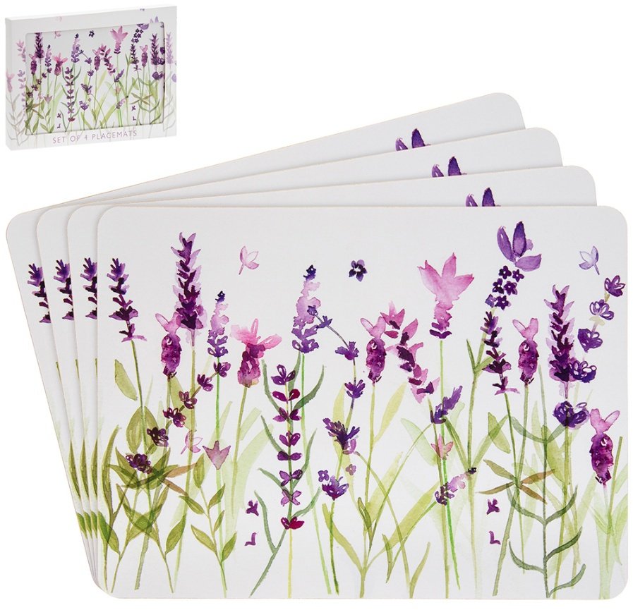 LP94070 / Set of 4 Purple Lavender Placemats 48207 Kitchen & Dining