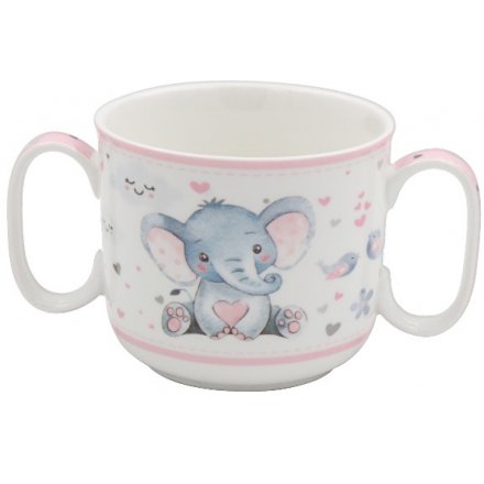 LP44689 / Baby Mug Pink Bird & Ellie | 48229 | Kids / Kitchen | Rosefields