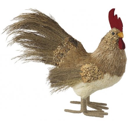 Rustic Rooster Standing Ornament