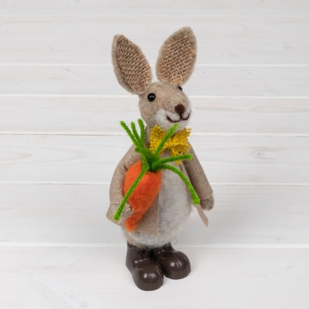 17 cm Standing Woollen Bunny - Percy 