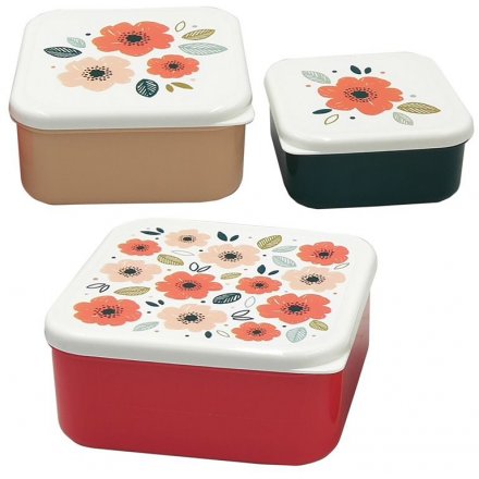 11.5 x 5.5 cm Poppy Fields Lunch Boxes