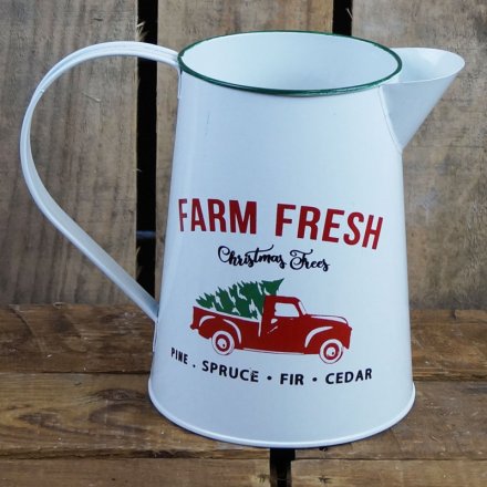 Farm Fresh Christmas Jug, 17cm 