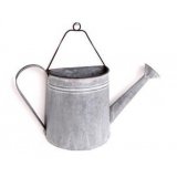 Metal wall planter designed to look like a hanging watering can - small size measures approx 35 x 9 x 27.5 cm