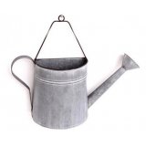 Metal wall planter designed to look like hanging watering can - Large size measures 43 x 10.5 x 33 cm
