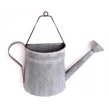 43cm Love Grows Here Watering Can Metal Wall Planter