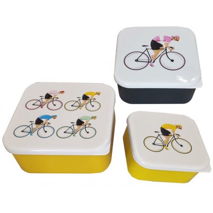 Set of 3 Lunch Boxes, Cycle Works, 11.5cm