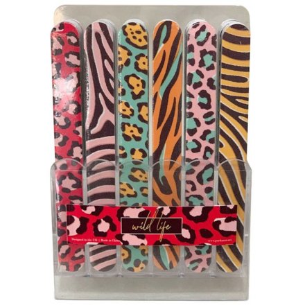Brightly Coloured Animal Print Nail File 18 cm